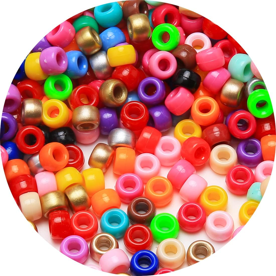 Praisebank, 1000 MultiColor Pony Beads, Beads for Crafts