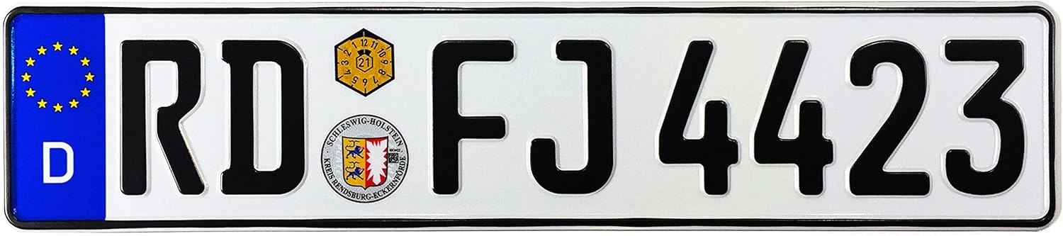 European German License Plate - Rendsburg-Eckernförde (Rear Plate)