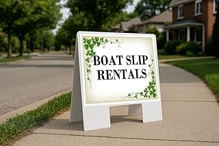 Boat Slip Rentals St. Patrick'S Day Irish Fancy Clover Tan A-Frame Double Sided 23x23 in. Yard Road Sign