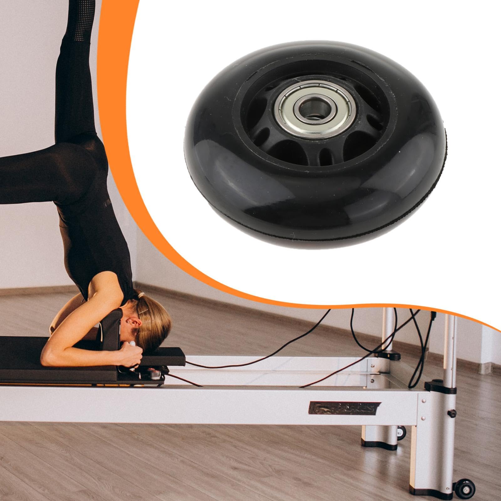 Rueda de Pilates Reformer, Resistente Al Desgaste, Robusta, Silenciosa, con Piezas de Repuesto de 70 Mm.