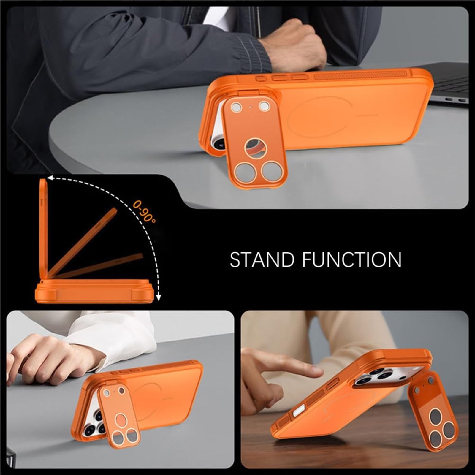 Genérico Etui na iPhone 17 Pro Max/17 Pro/17 Air/17, Magnetyczny Guscio z bezprzewodowym ładowaniem Kamera Ochronna Obudowa (Niebieski, 17 Pro)