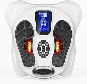 Creliver Foot Stimulator (FSA HSA Eligible) with EMS TENS for Pain Relief and Circulation, Electric Feet Legs Massagers Machine for Neuropathy and Plantar Fasciitis, Nerve Muscle Stimulator with Pads