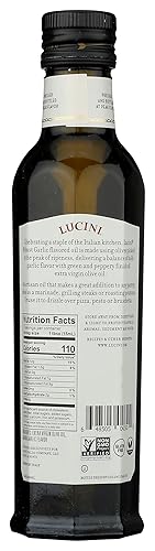 Miniatura 27 de Lucini Italia - Aceite de oliva virgen extra de ajo robusto, infusión de AOVE con ajo fresco, aceite de oliva para adobo, asar, verificado sin OMG