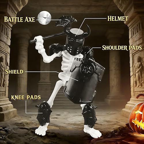 Miniatura 4 de Juego de 6 Figuras de Acción T13, Esqueleto de Juguete de Acción Mini Esqueletos para Decoraciones de Halloween Maniquí 13, Titán 13, Juguete de