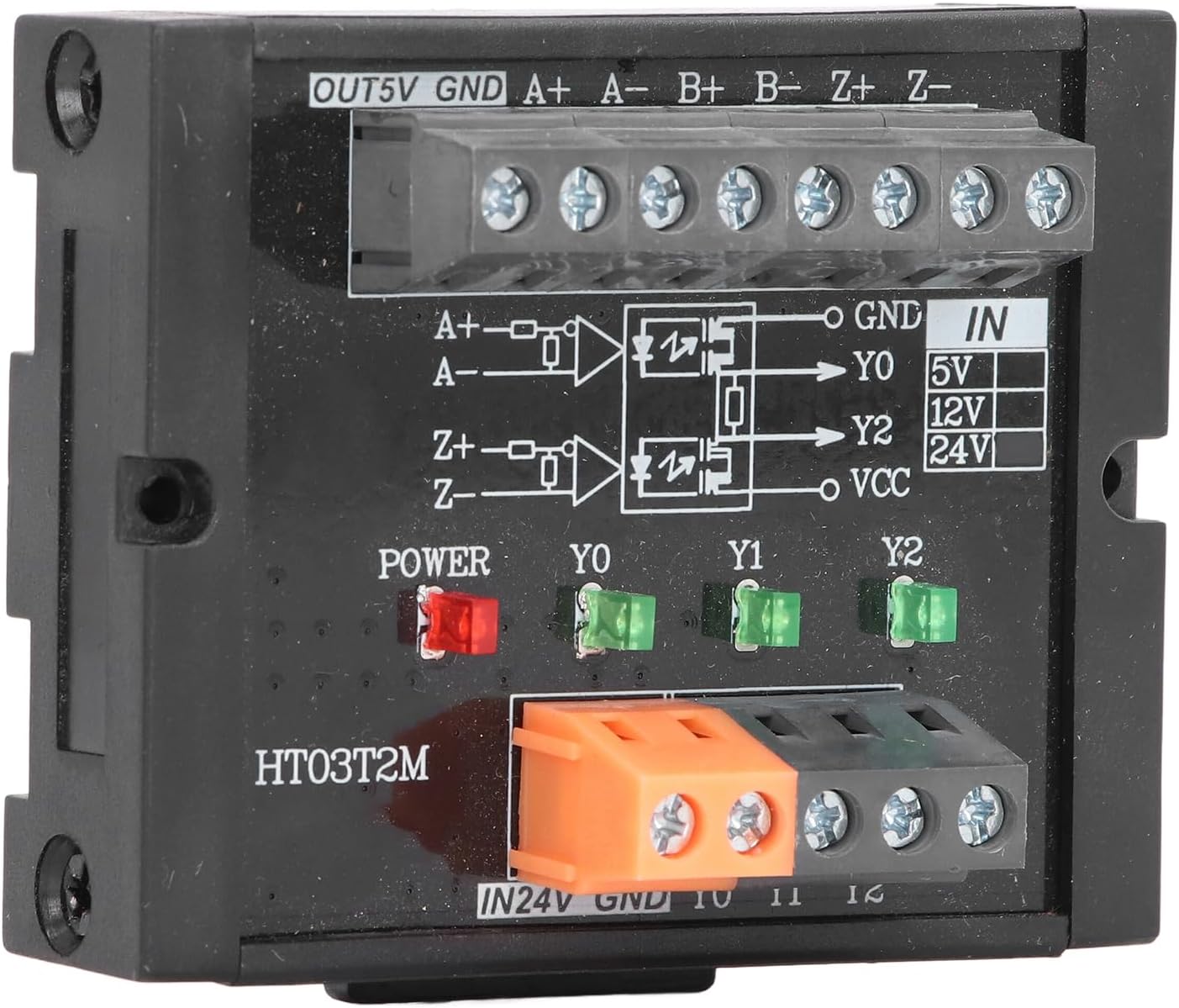 NPN PNP Converter Module, 3 Channel 0~2MHz 4-20mA Converter Easy Installation for Encoder (24V)