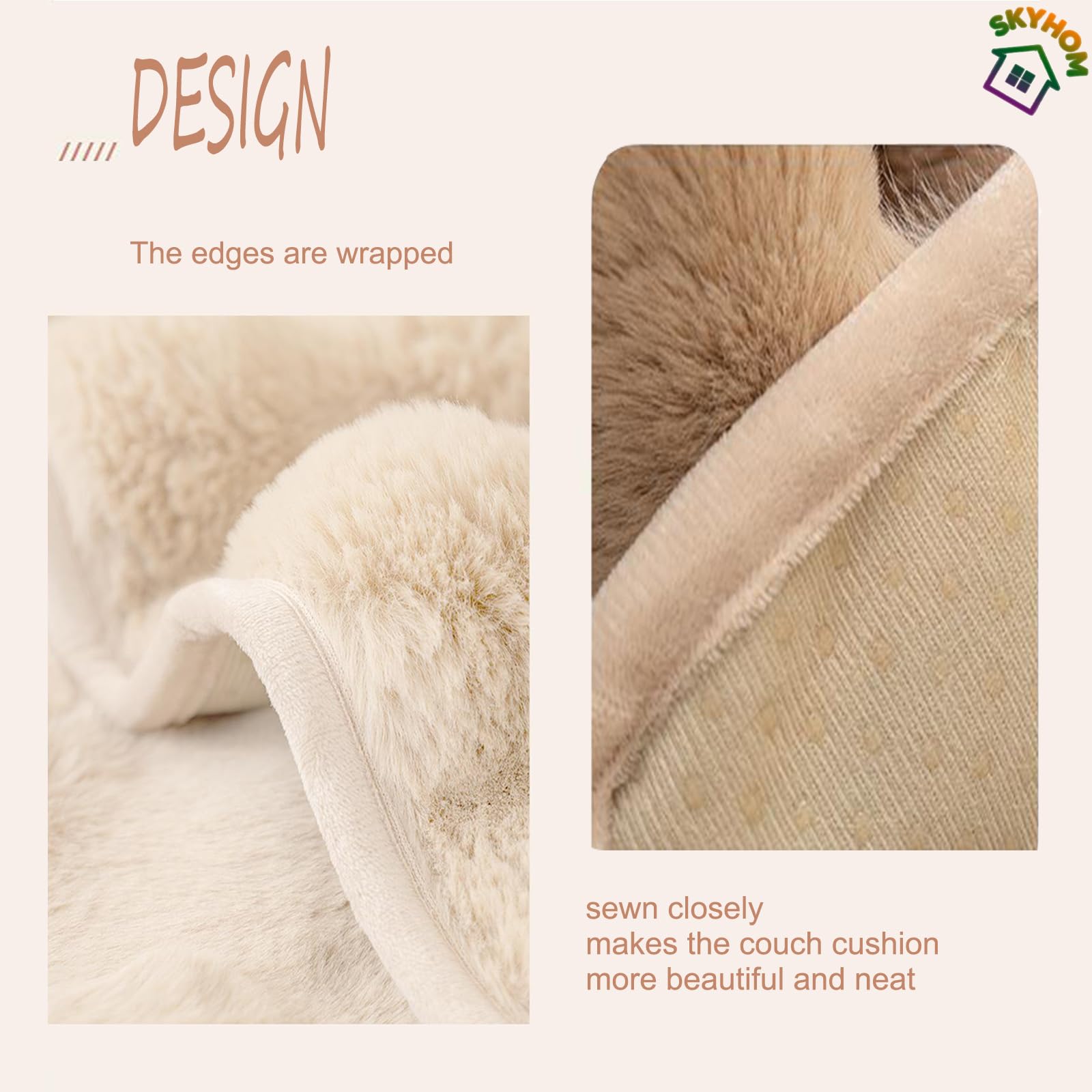 Housse de Canapé Peluche en Fausse Fourrure 1 2 3 4 Places Housse de Canapé AntidéRapante Chaude et Douce Protection de Canapé Contre Les Griffures de Chien et Chat