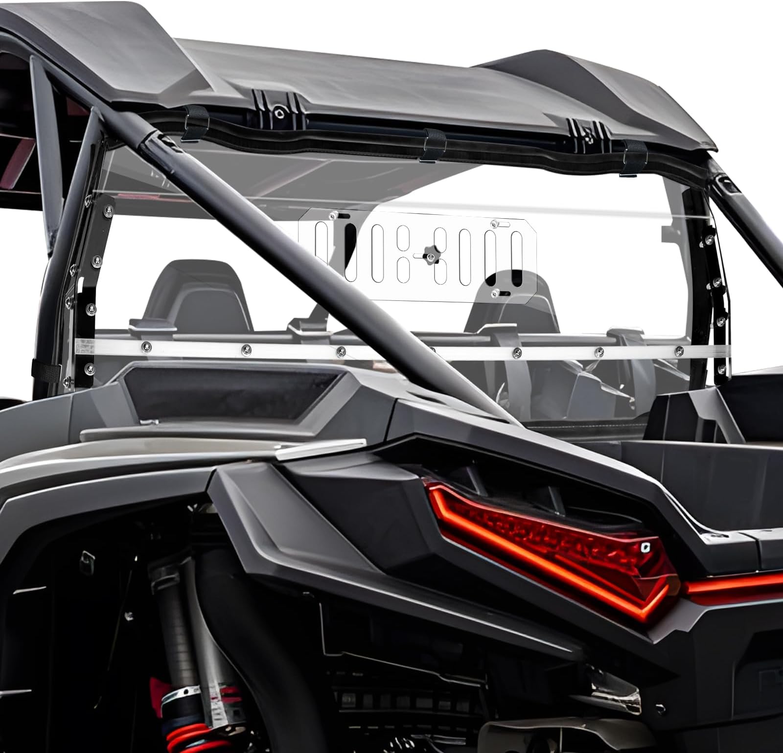 Amazon.com: StarknightMT RZR Rear Windshield Vented Window Compatible ...