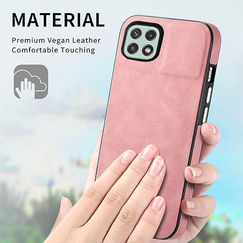 Miniatura 4 de Asuwish Funda de teléfono para Samsung Galaxy A22 5GBoost Mobile Celero 5G con protector de pantalla de vidrio templado y funda delgada de cuero