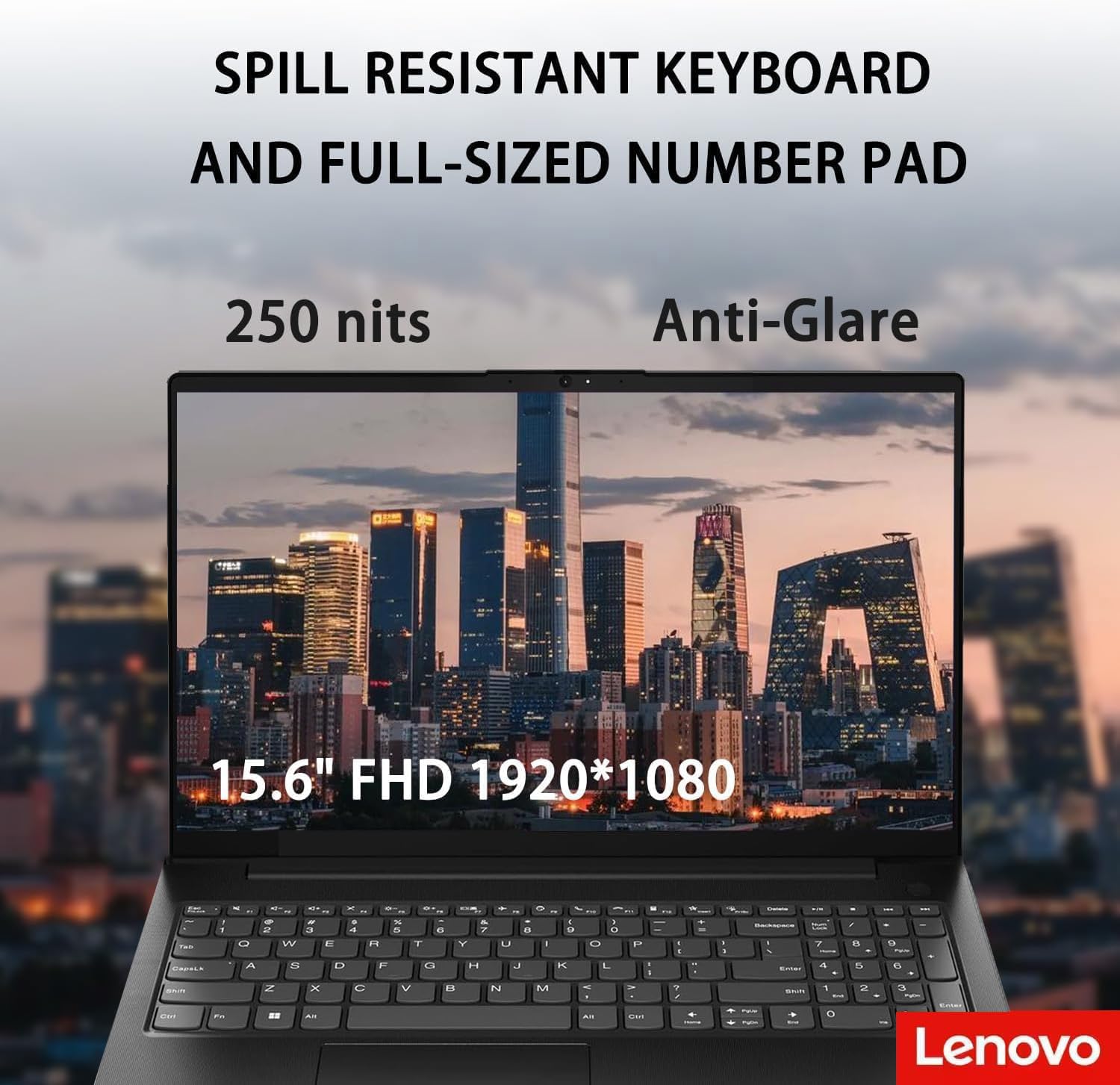 Lenovo Computer portatile aziendale V15 G4, display antiriflesso FHD da 15,6", Intel 8-Core i5-13420H (Beat i7-1355U), 16 GB di RAM, SSD da 512 GB, WiFi6, Bluetooth5.2, RJ-45, Windows 11 Pro, con kit