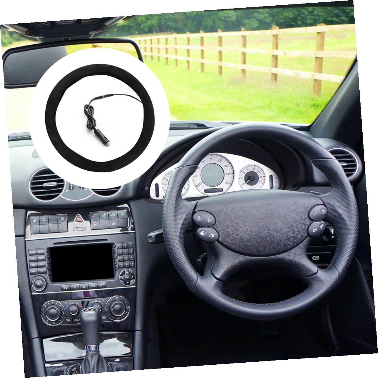 Beheizter Lenkradbezug 12v 40w aus Wildleder für Auto