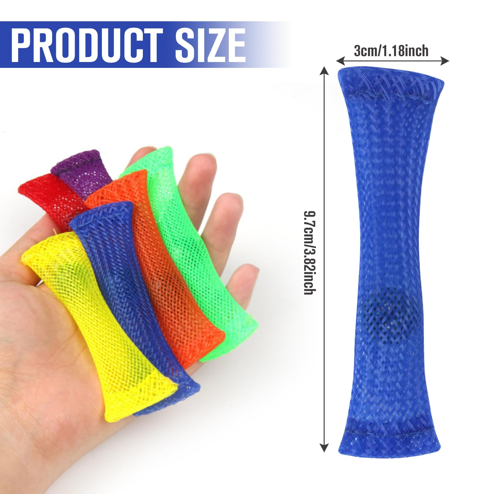 24 Pack Fidget Toys for Sensory Anxiety Marble Mesh Fidget Toy Set for ADHD School and Stress Relief - Image 2