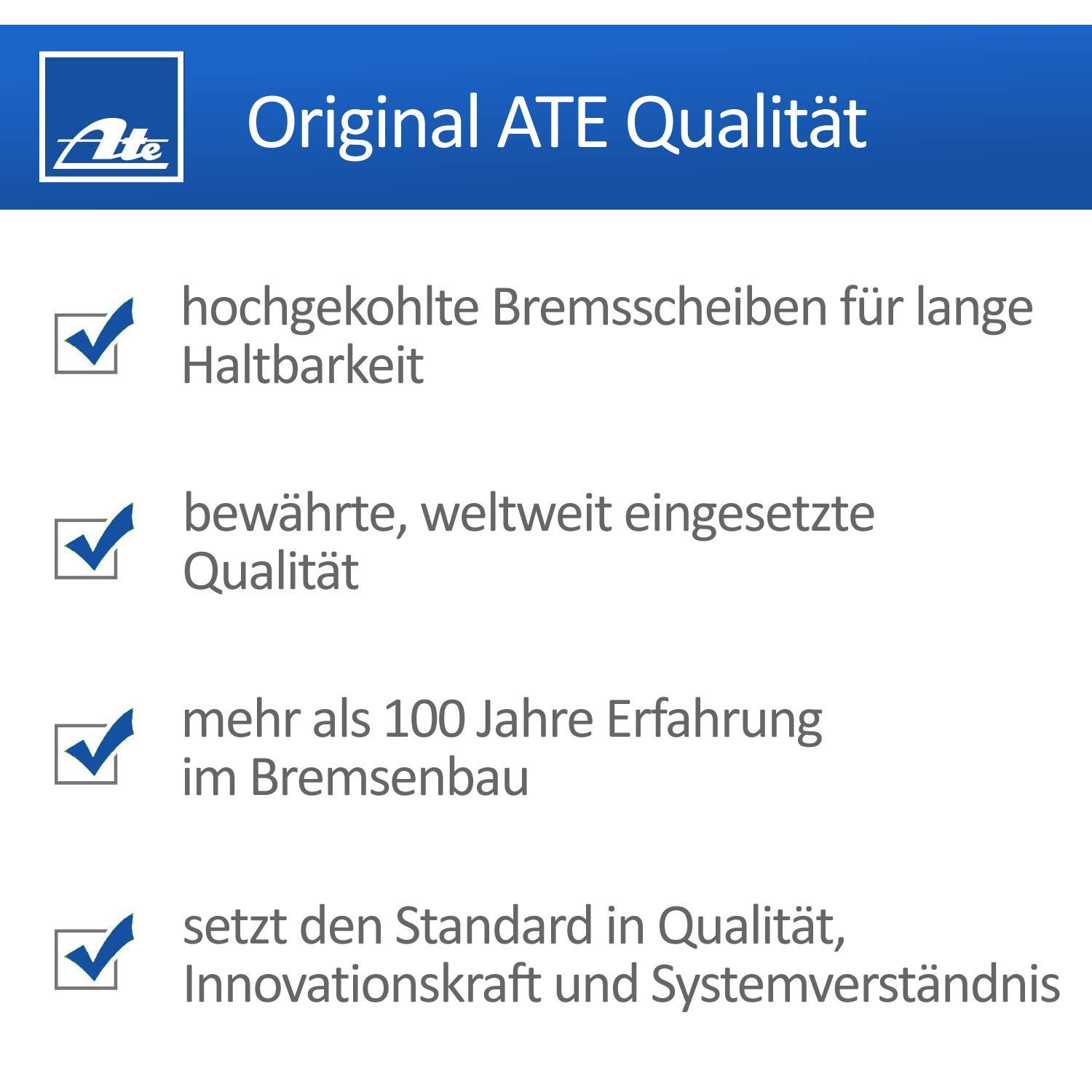 Inspektionspaket ATE Bremsen Set inkl. Bremsscheiben und Bremsbeläge für vorne Ø 314 mm enthalten, 100% passend für Ihr Fahrzeug, inkl. Priner Montagehandschuhe, AN203