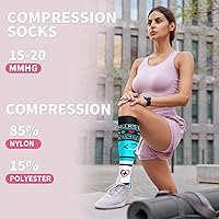 Vista 88 de Sooverki - Calcetines de compresión de cobre para circulación, para mujeres y hombres, 6 pares, para correr, atletismo, medicina, enfermería, viajes