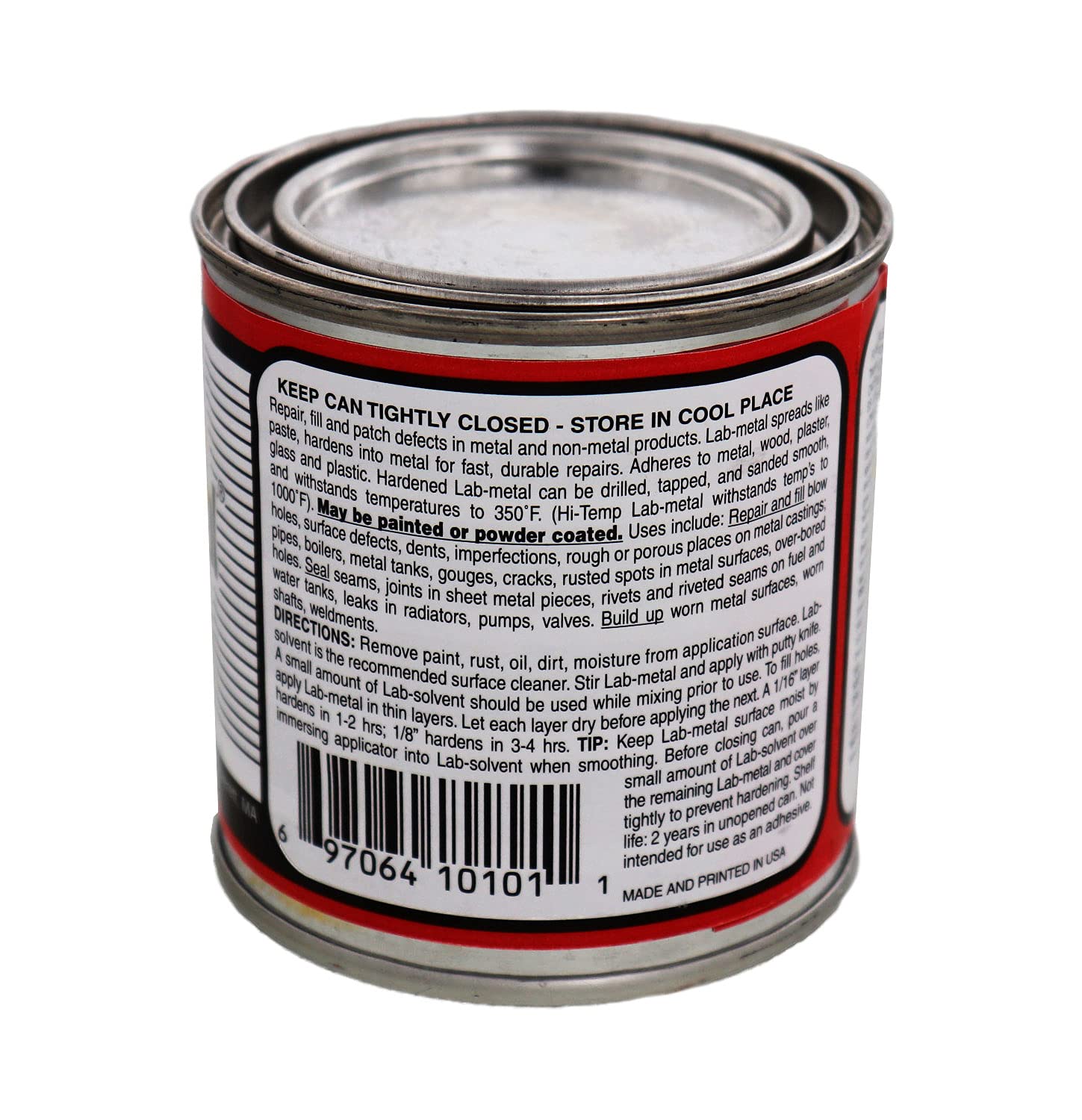 Alvin 12 oz Lab Metal Durable Economical Repair Putty, Dent Filler & Patching Compound Epoxy