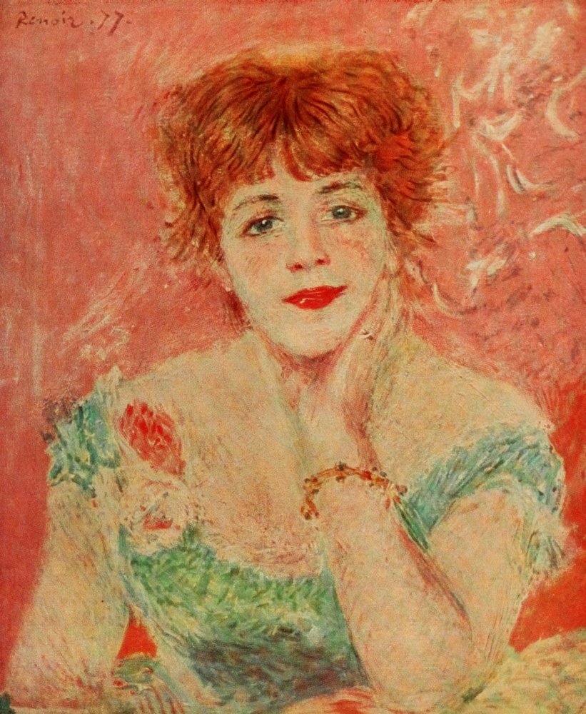 Renoir、PORTRAIT DE JEANNE SAMARY、希少画集画 Portrait of Jeanne Samary - Wikipedia