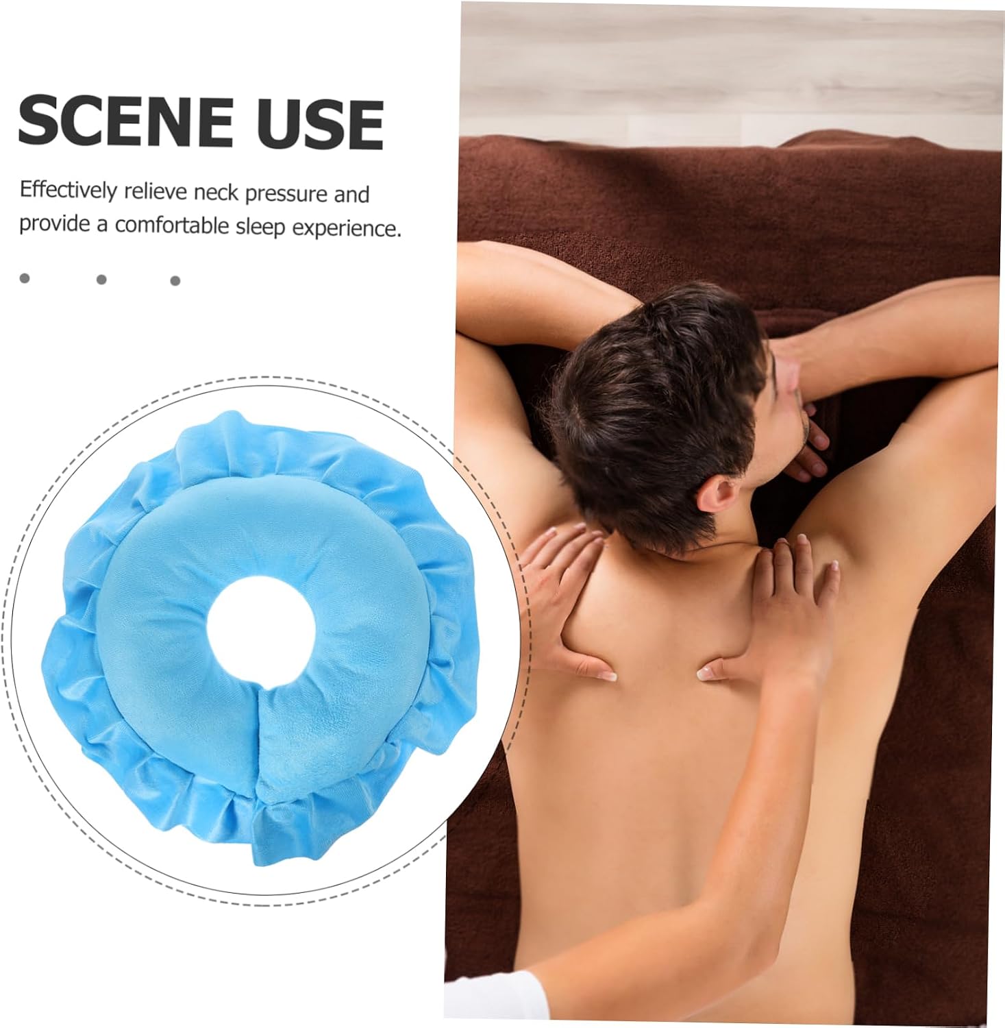 Comfortable Face Support Pillow for Massage and Spa Reusable Face Down Massage Bed Cushion for Beauty Salons Facial Relaxation and Neck Support