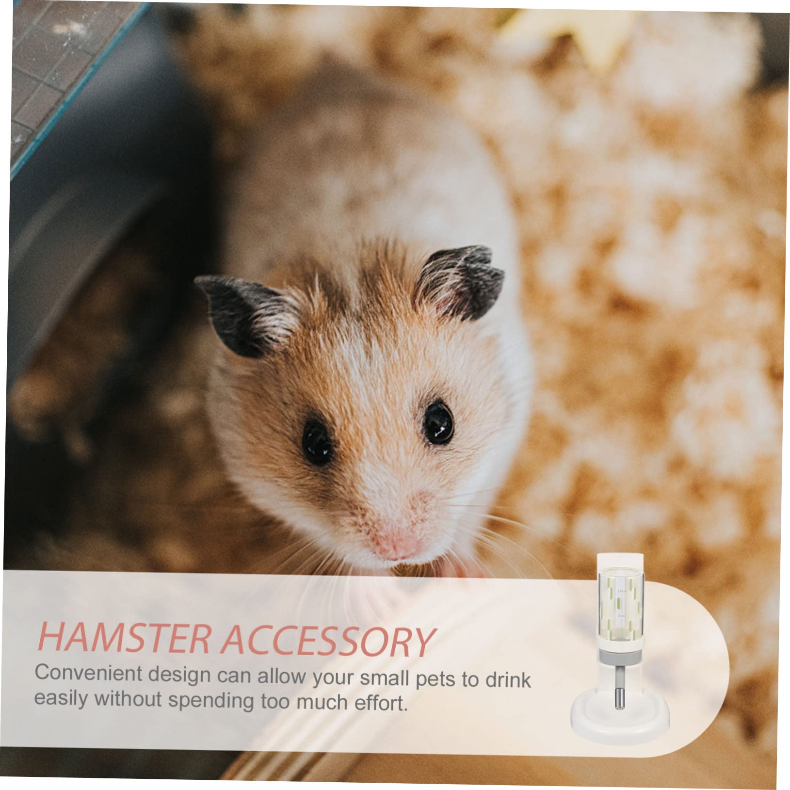 Bebedero Profesional para Hámster Ajustable Botella de Agua | Abs, Pp y Vidrio, Blanco, Diseño Antifugas, Nivel Visible, Uso Doméstico para Pequeñas Mascotas