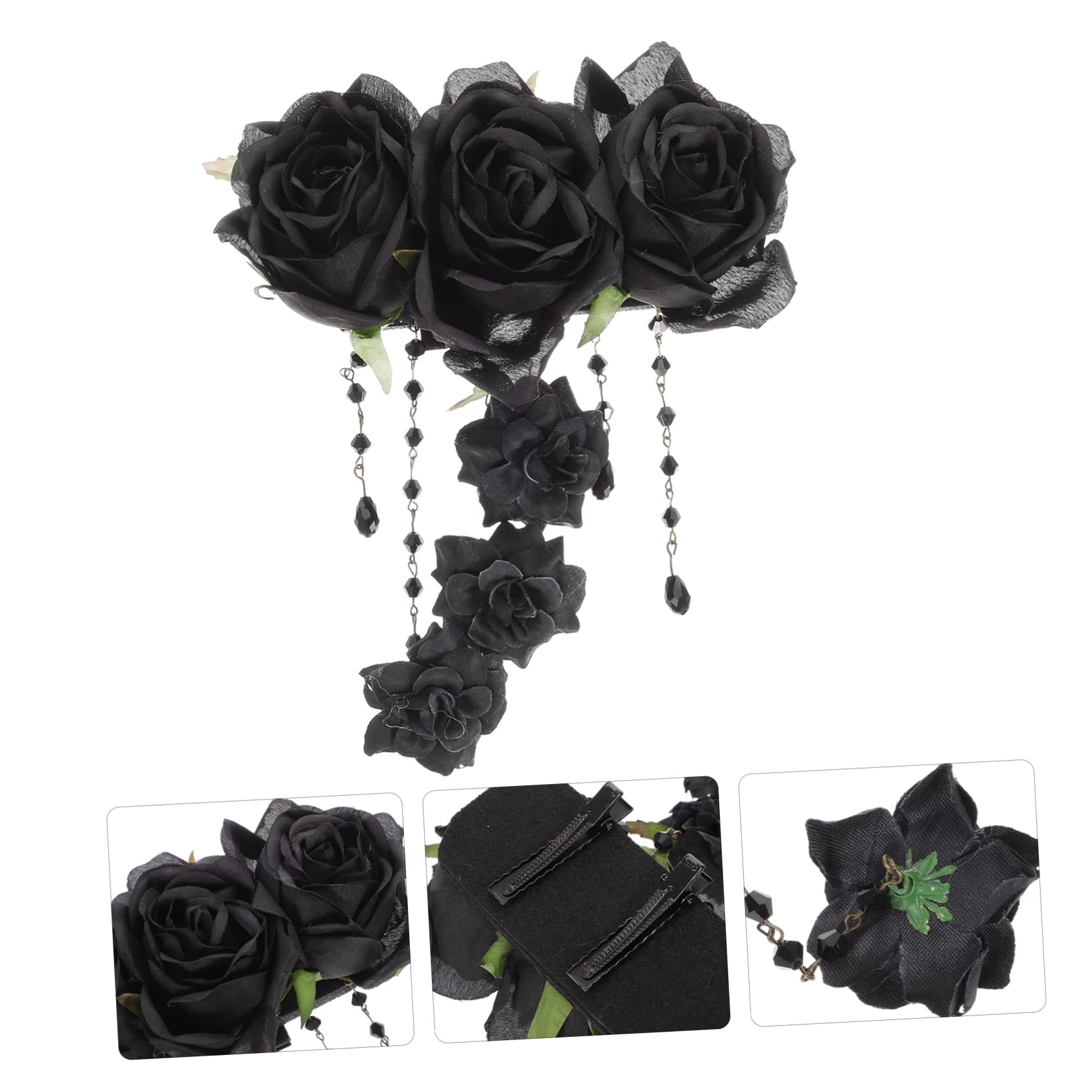 Didiseaon 4 Piezas pasador de pelo rosa accesorios pelo mujer paseo sombrerería taburete de horquilla Perder Accesorios para el cabello tela