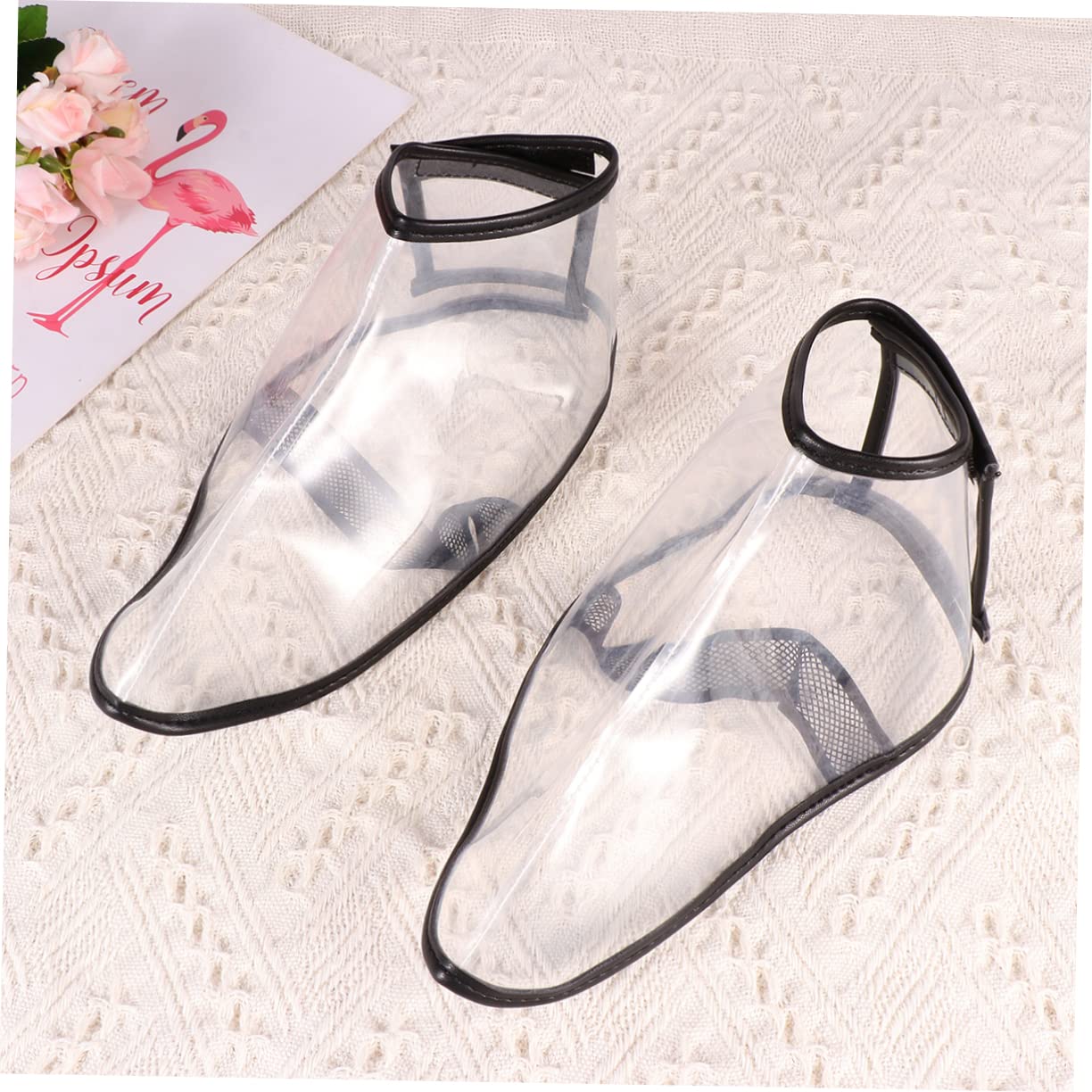 Beaupretty Fundas para Zapatos de Silicona Protección contra Cabello para Peluquería, L Transparente, Práctica y Removible para Profesionales