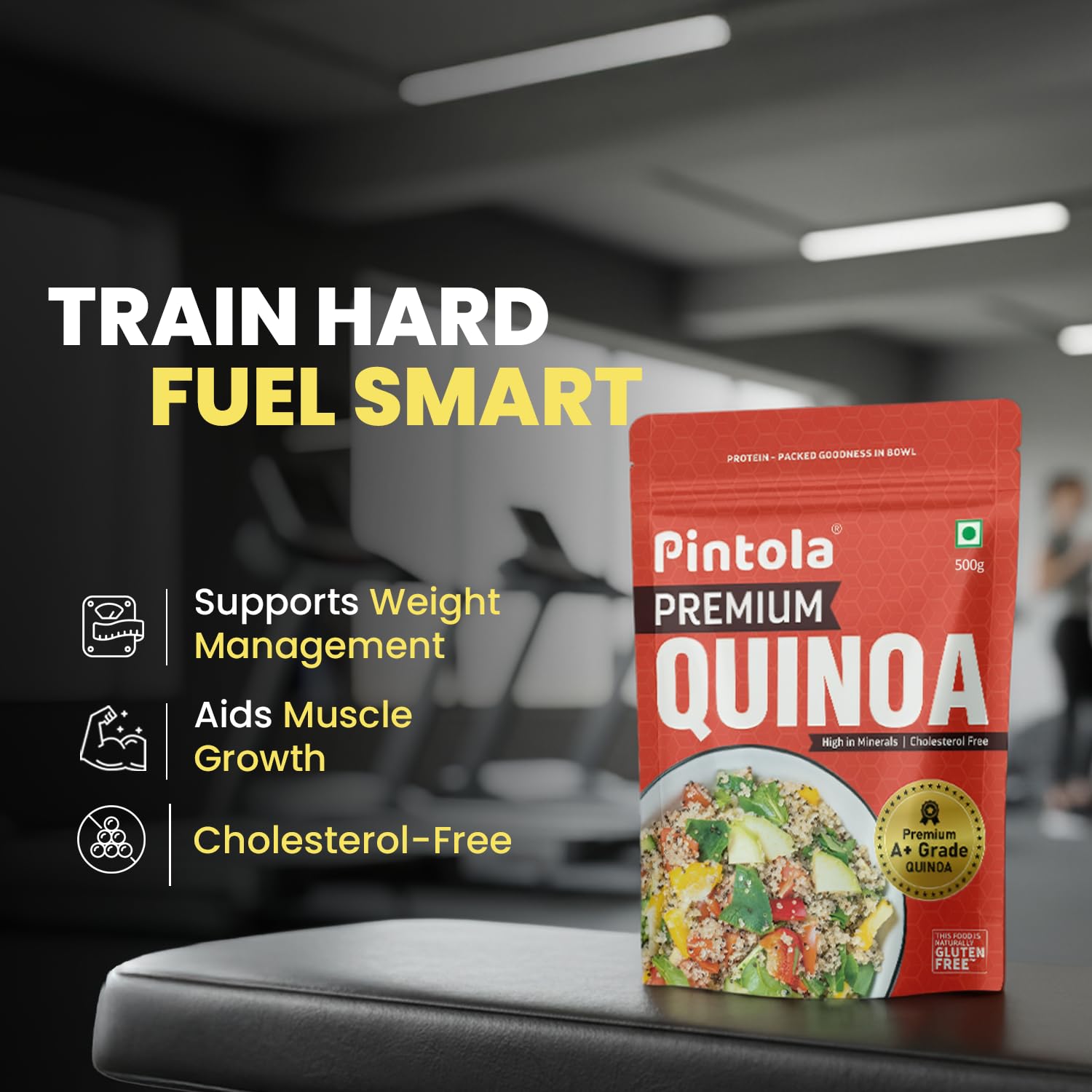 Pintola Premium Quinoa 1kg, Cereal for Breakfast, High in Protein & Dietry Fibre, Minerals, Cholesterol-Free, Gluten-Free Quinoa Seeds Diet Food for Weight Management (1kg) 3