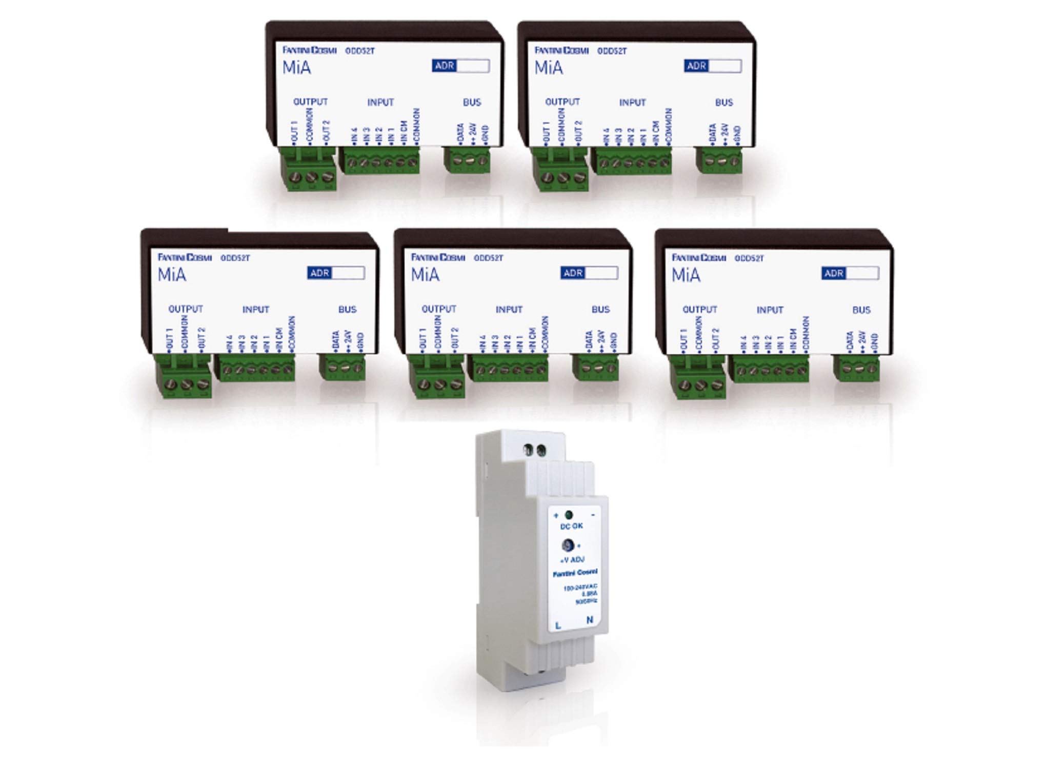 ODK01T KIT AUTOMAZIONE CENTRALIZZAZIONE 5 TAPPARELLE PROGRAMMATO ED ESPANDIBILE FANTINI