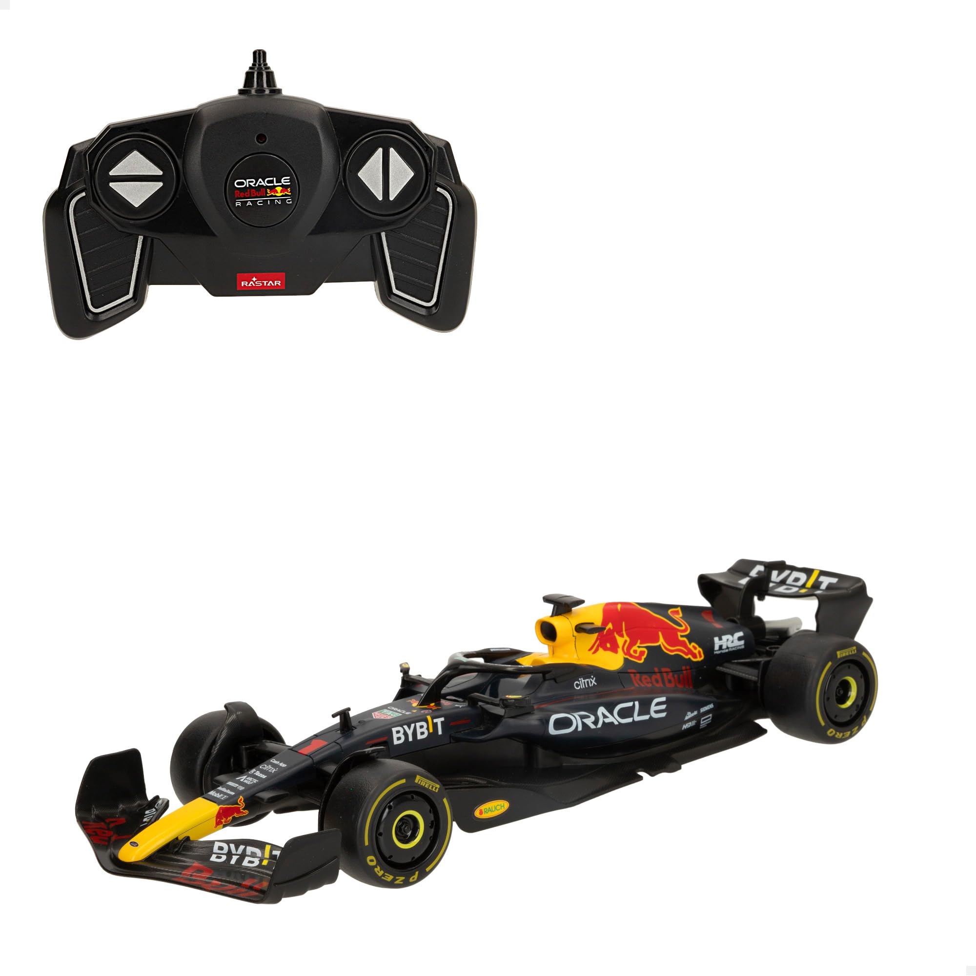 ColorBaby 41287 Rastar F1 Oracle Red Bull Racing RB18 oficjalnie licencjonowany, skala 1:18, Formuła 1, pojazd zdalnie sterowany, częstotliwość 2,4 GHz, 6 kierunków, zabawki zdalnie sterowane