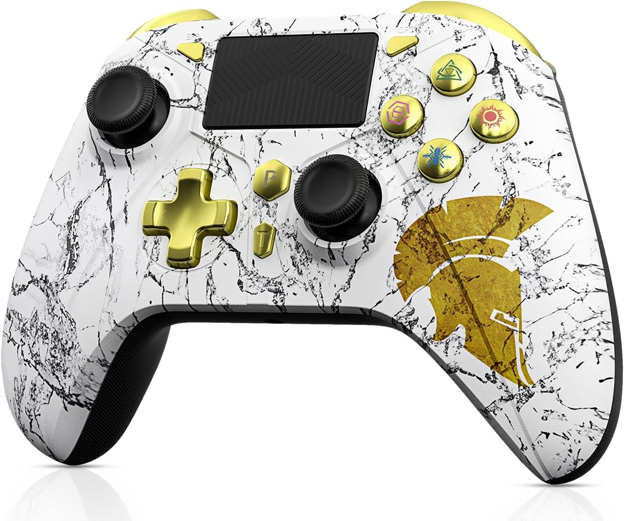 Wireless Bluetooth Controller for PS4 Pro/Slim/PC/Switch/Steam/PS3/Android/iOS with Hall Triggers, Hall Joysticks, Advanced Buttons Programming, Enhanced Dual Vibration/Turbo - Black Myth: Wukong