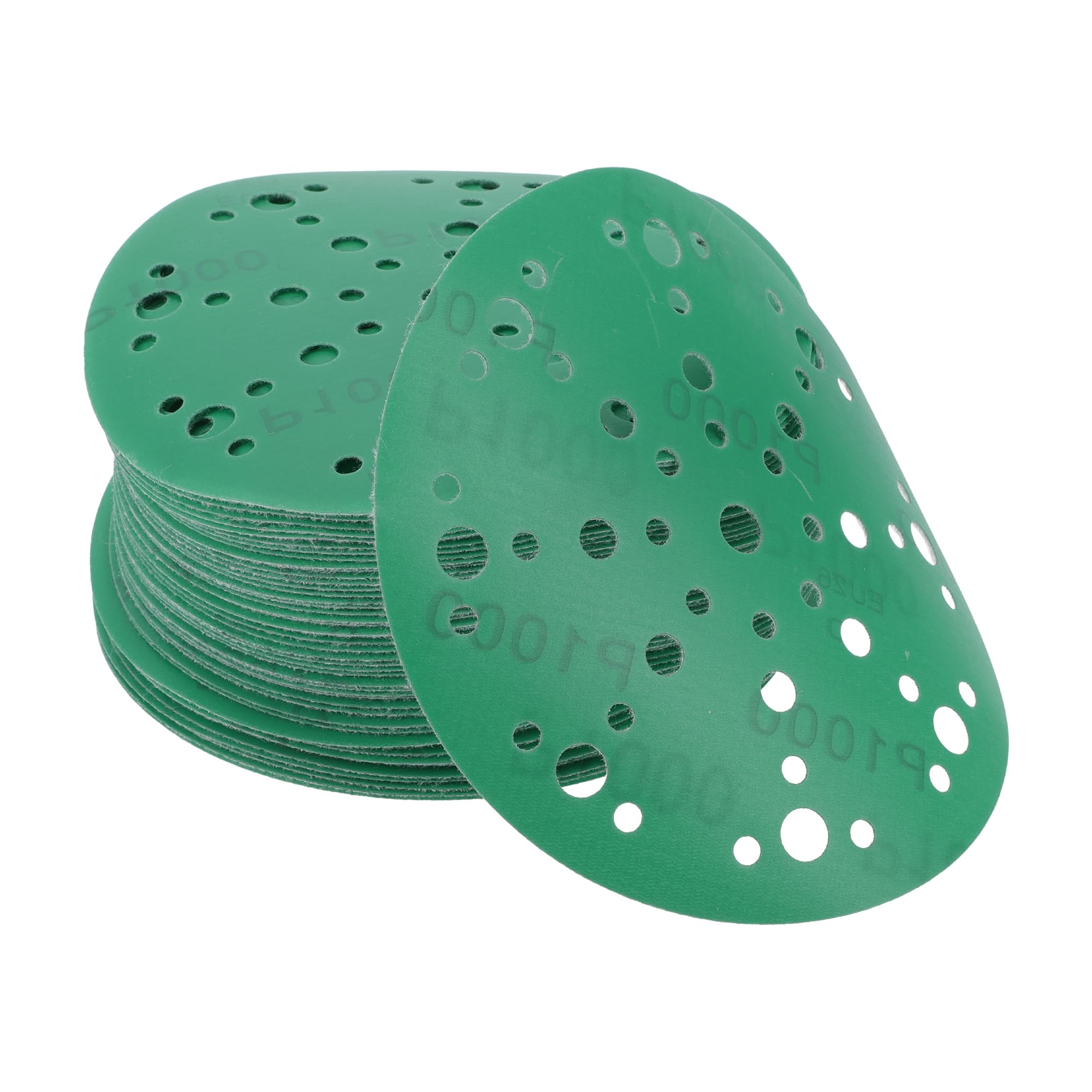 A ABSOPRO Sanding Discs 6 Inch 49 Hole 1000 Grit Round Hook and Loop Sandpaper Aluminum Oxide Green 50pcs