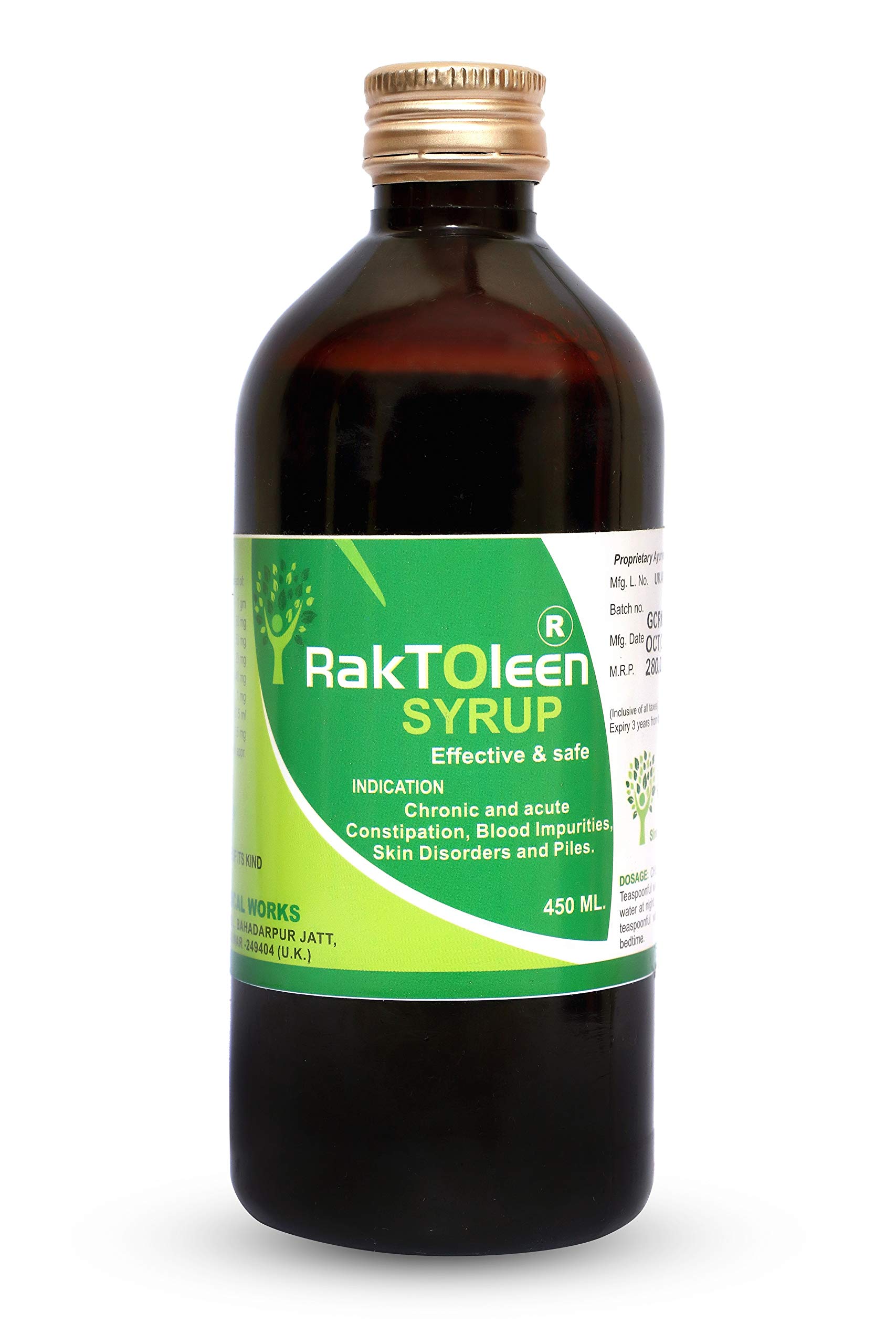 Raktoleen Ayurvedic Constipation Relief Medicine - Cure for Chronic Constipation - Gas Relief Digestion Acidity - For Improved Digestive Immunity - Clearing Blood Impurities 450ML (Minimum Order 3) (B08W4VHPGV) Amazon Price History, Amazon Price Tracker
