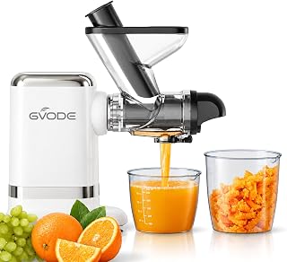 GVODE Electric Cold Press Juicer, Masticating Juicer with Dual Feed Chute