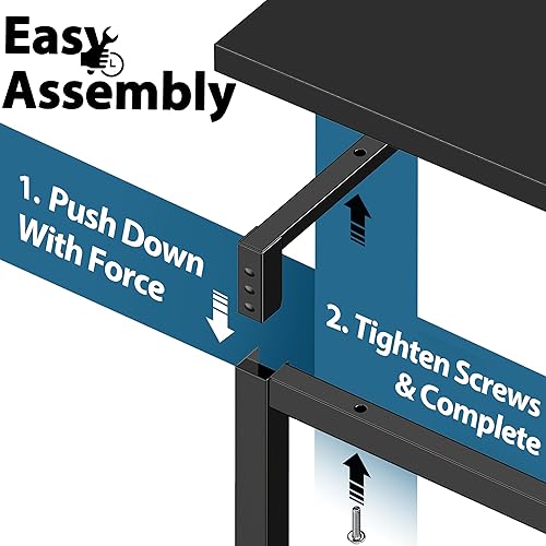 Miniatura 16 de SHW - Escritorio de 32 pulgadas para computador, oficina en casa, roble Roble,Negro,Espresso,Marrón