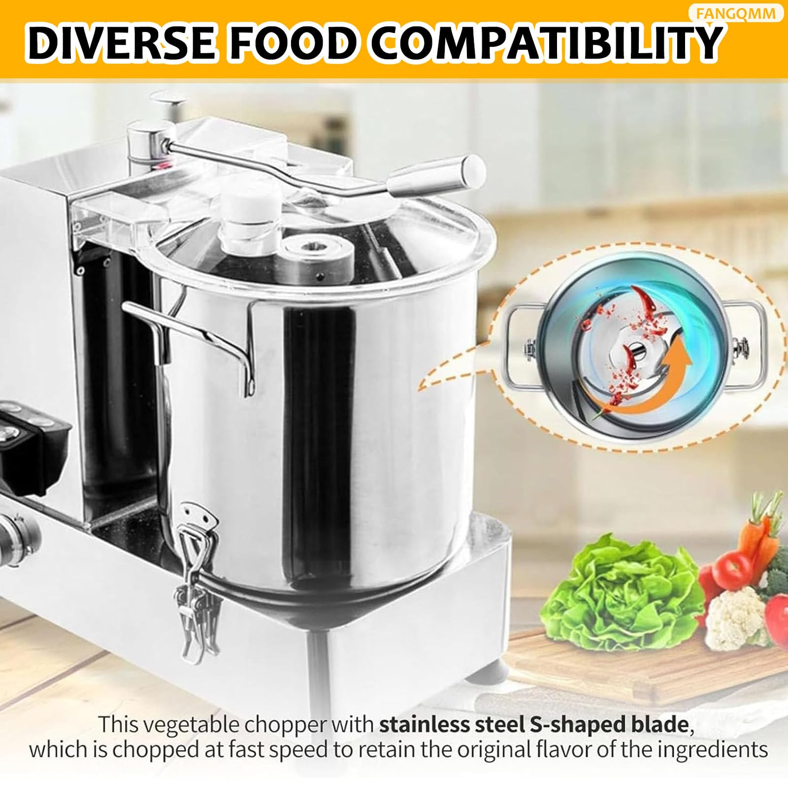 Robot Da Cucina Professionale Per Carne E Verdure, Tritacarne Elettrici, Tritatutto Multifunzionale Per, Per, Frutta, Zenzero, Aglio Arachidi(12L)