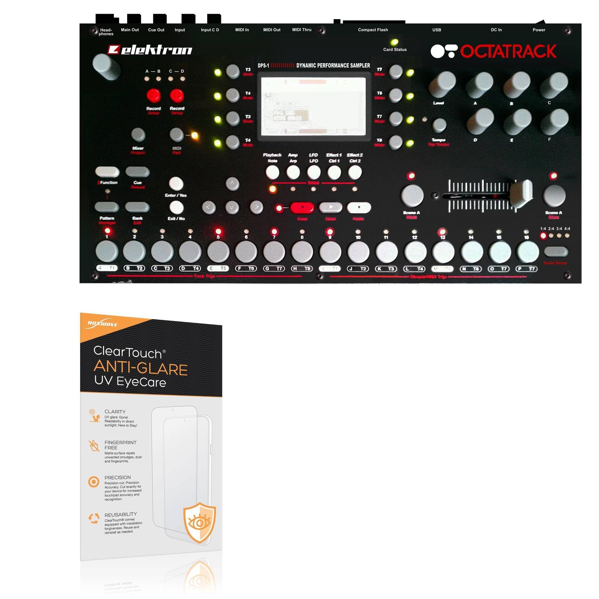 BoxWave Screen Protector Compatible With Elektron Octatrack - ClearTouch Anti-Glare Anti-UV EyeCare (2-Pack), Filters out Harmful Blue Light Reduce Fatigue