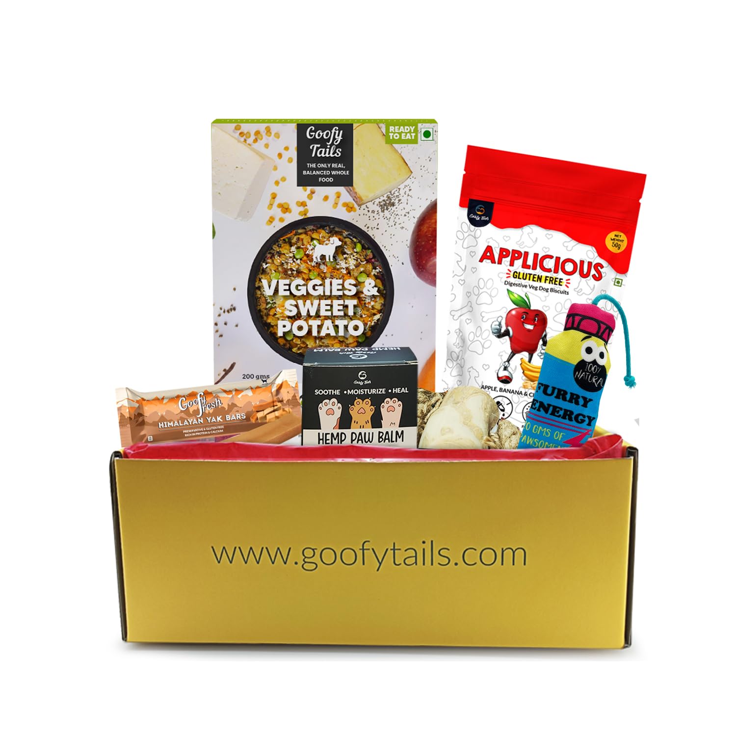 Goofy Tails Platinum Goofy Box for Dogs |Personalized Curated Gift Box for Dogs (Veg, Small/Medium) (B09MVVH8M9) Amazon Price History, Amazon Price Tracker