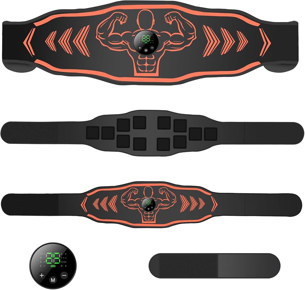 EMS 腹筋ベルト引き締め 実感8種類モード 20枚ジェルシート 25段階強度 Amazon.co.jp: 8種類モードEMS 腹筋ベルト25段階強度調整可能 腹筋