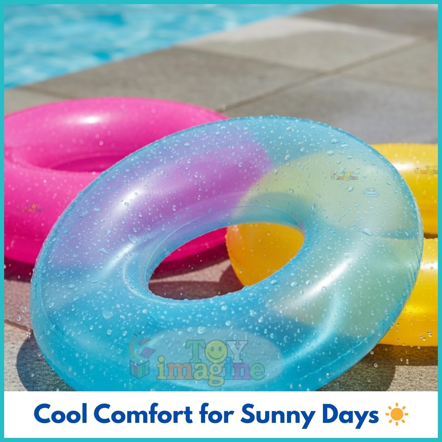 Toy Imagine 30" (76 cm) Transparent Inflatable Swimming Pool Safety for Kids | Pool Safety for Swimming Training & Fun for Boys and Girls (Age 6 to 10 Years) Assorted 3