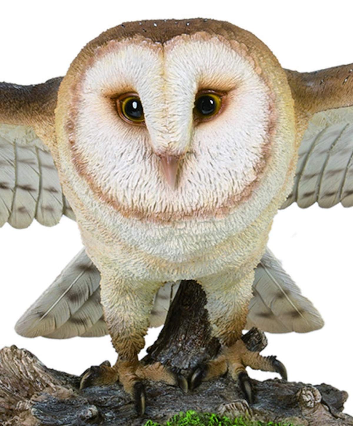Vivid Arts | Large Real Life Flying Barn Owl | Resin Home or