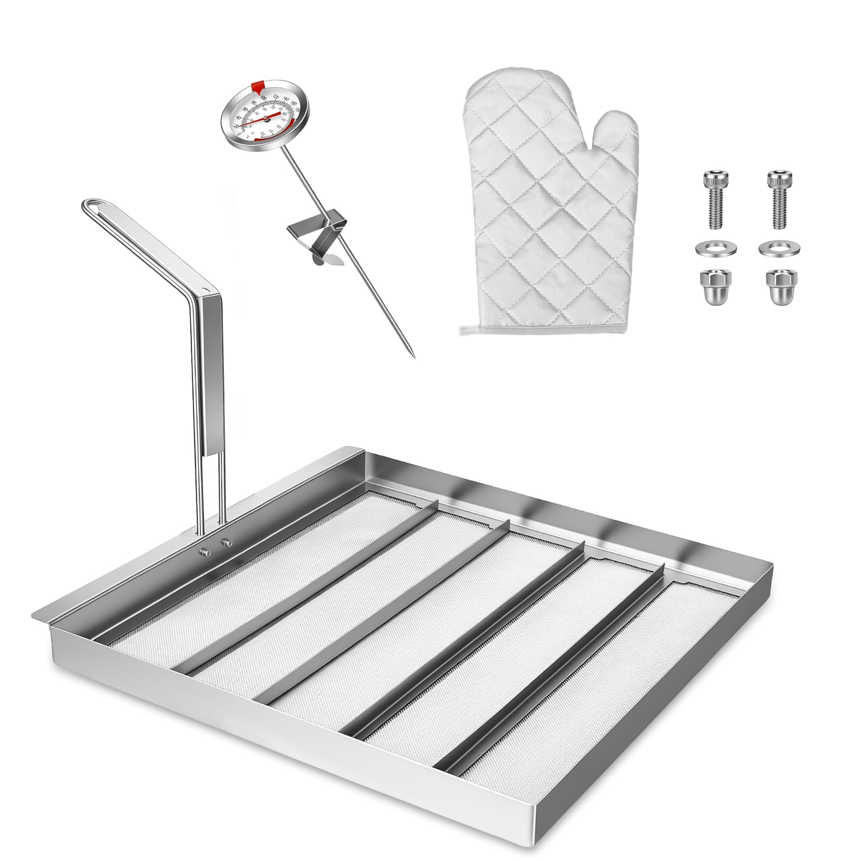 Photo 1 of AF45 Commercial Deep Fryer Filter, 13.75"x13.75", Food-Grade 304 Stainless Steel Material, 550 Micron Filter Screen, Extends Oil Life 40%, Compatible with Various Brands Such as Pitco, Avantco, Etc