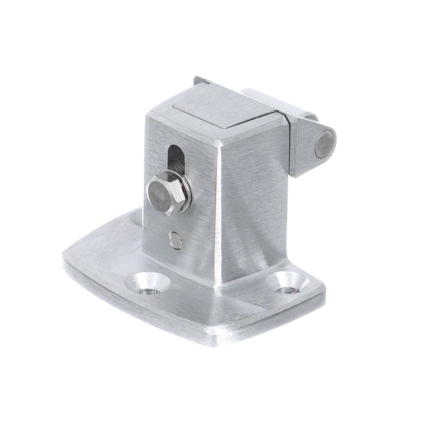 1/8" to 3/8" Satin Chrome Adjustable Strike for W19 Series Walk-in Cooler Door Safety Latch