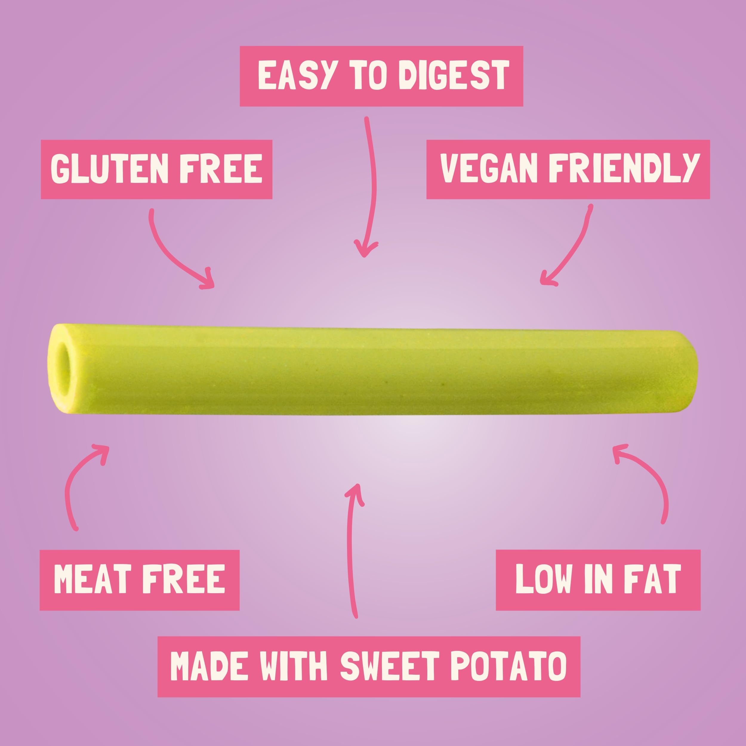 Pawtato Mint & Parsley Tubes Vegan Dog Treats (6x 90g), 90 g (Pack of 6) - Image 2