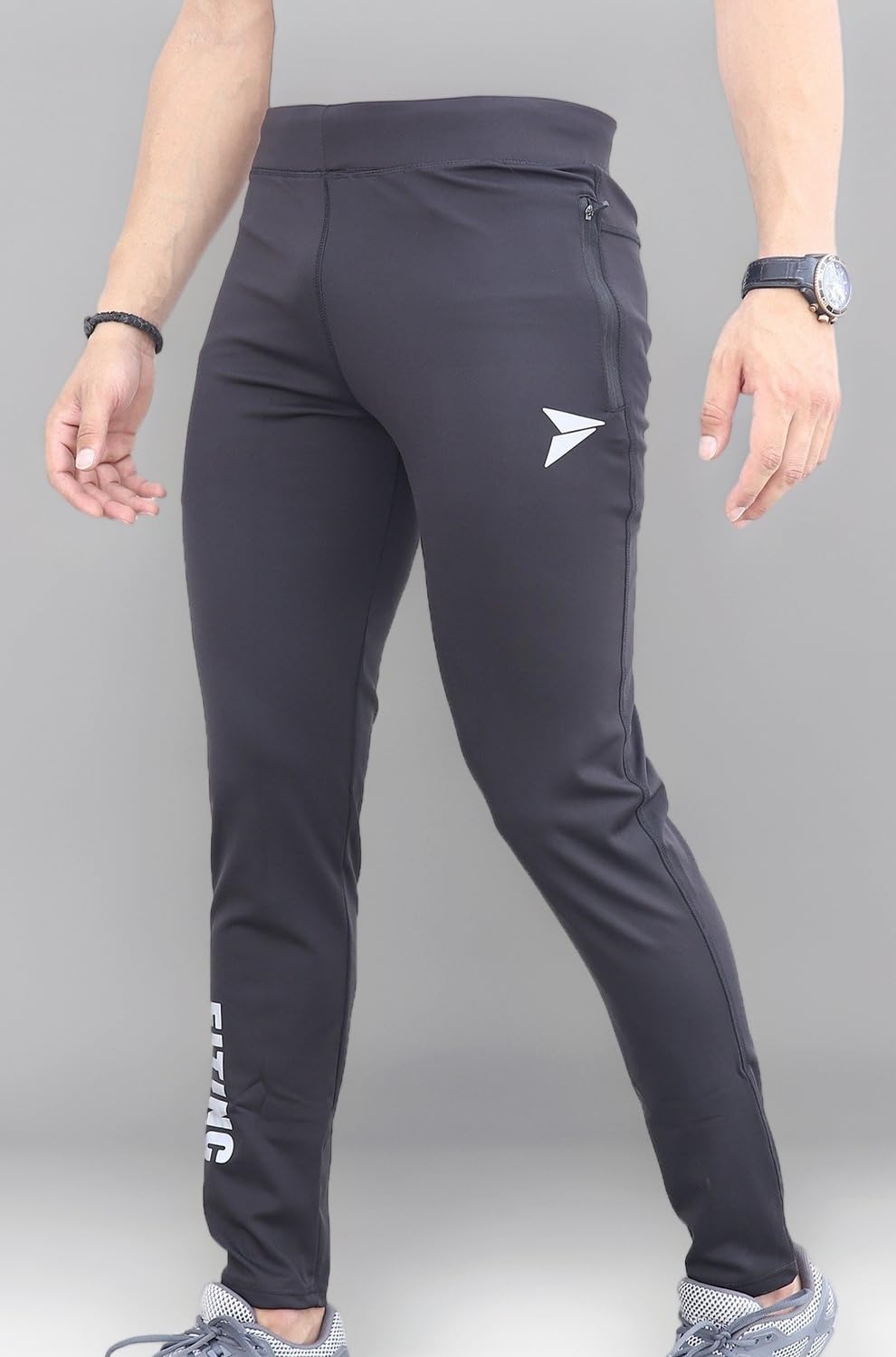 Men's Gym & Yoga Wear Stretchable Trackpant with Two Zipper Pockets