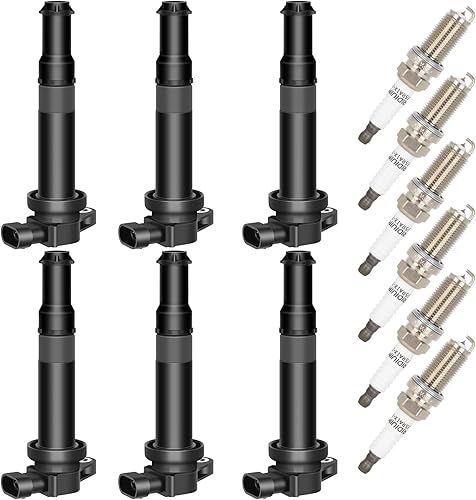 Aintier Ignition Coil Coils&iridium Spark Plugs UF554 for Kia 2006 2007 Optima 2.7L V6