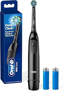 Oral-B Pro 100 CrossAction, cepillo de dientes alimentado por batería, negro, 1 unidad (paquete de 1)