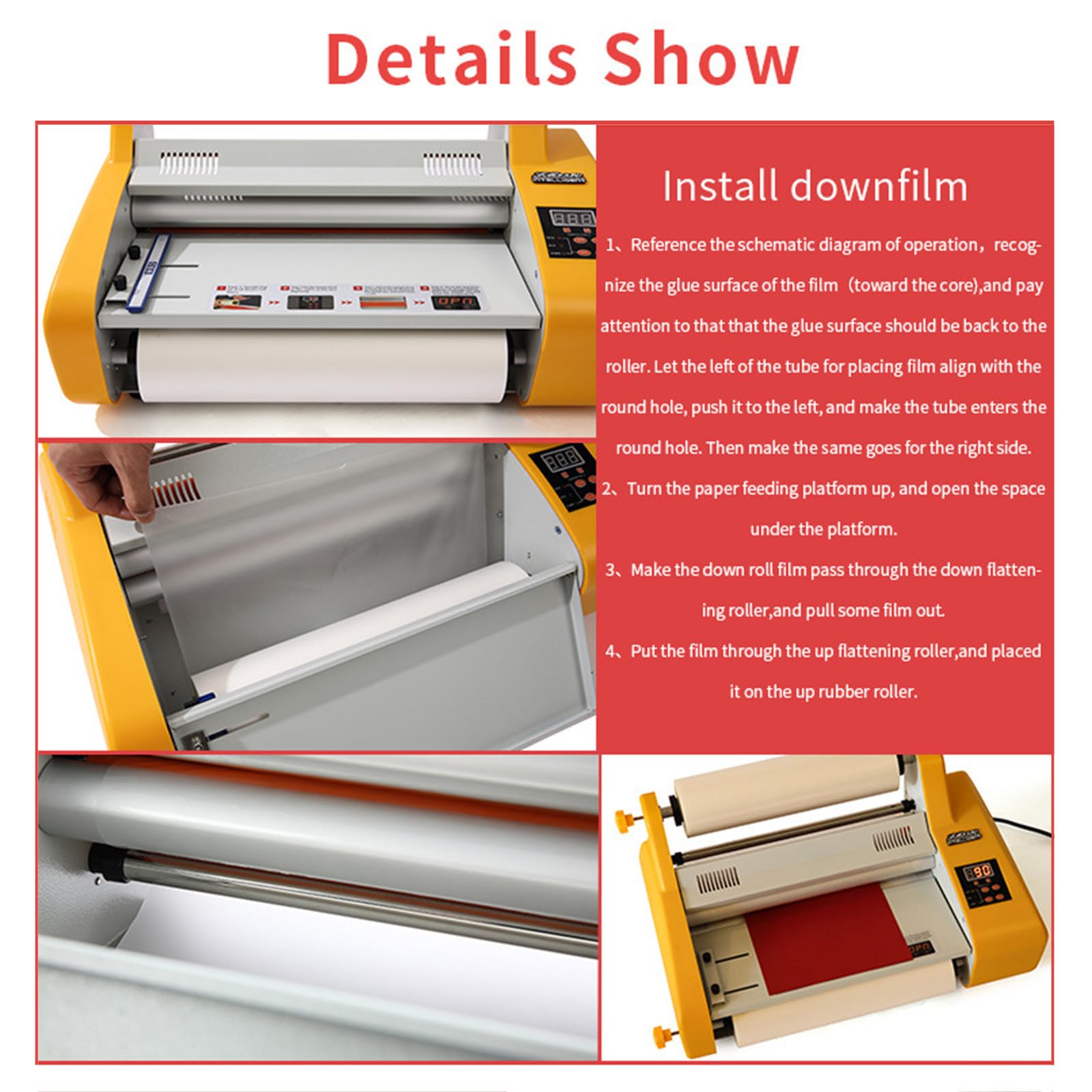 Laminatrice a freddo a caldo,formato A3,per ufficio, riscaldamento rapido,macchina di laminazione termica con display digitale mono e bifacciale, per uso commerciale scolastico