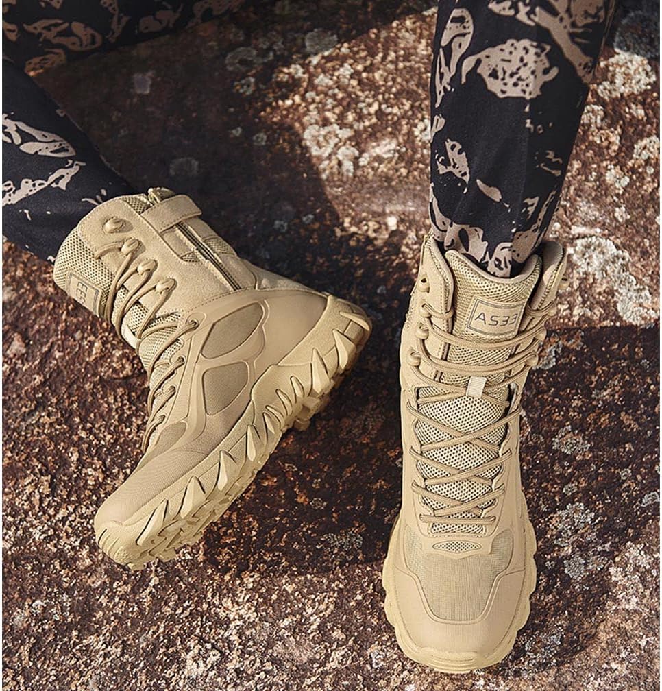 Kervaky Men's Military Tactical Boots Lightweight Work Boot Non-Slip Breathable Jungle Desert Combat Boots - Image 2