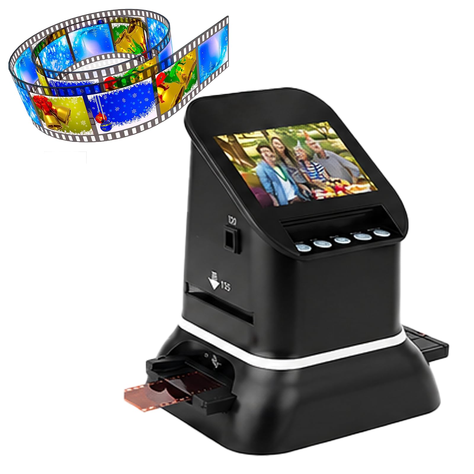 Scanner Digitale per Diapositive e Negativi all-in-1 | Scansione Pellicole e Diapositive; Conversione Rapida in JPEG Digitale; Convertitore Fotografico Standalone