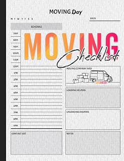 Moving Checklist Organizer: Get Organized For The Move With Relocating Planner | Moving Companies and Schedule, To-Do List, Room Planner, Box Inventory, and Much More (8 x 11 Inches - 105 Pages)