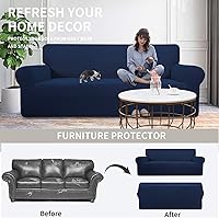 Vista 592 de Easy-Going - Funda elástica para sofá, 1 pieza, protector de muebles, suave, con parte inferior elástica, para niños, tela de jacquard de poliéster