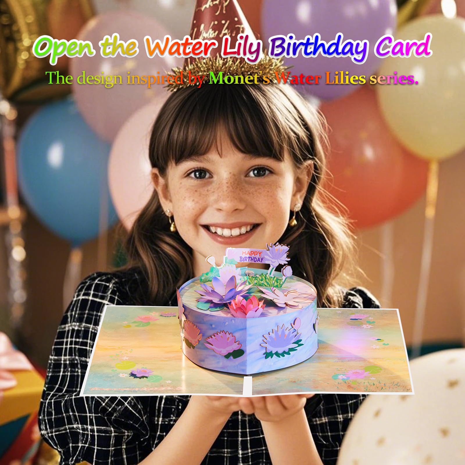 LoveEcho Tarjeta de felicitación 3D de pastel de cumpleaños, tarjeta de felicitación de cumpleaños 3D con tarjeta de notas y sobre para mujer, esposa, mamá, abuela, hija, hermana, novia, marido