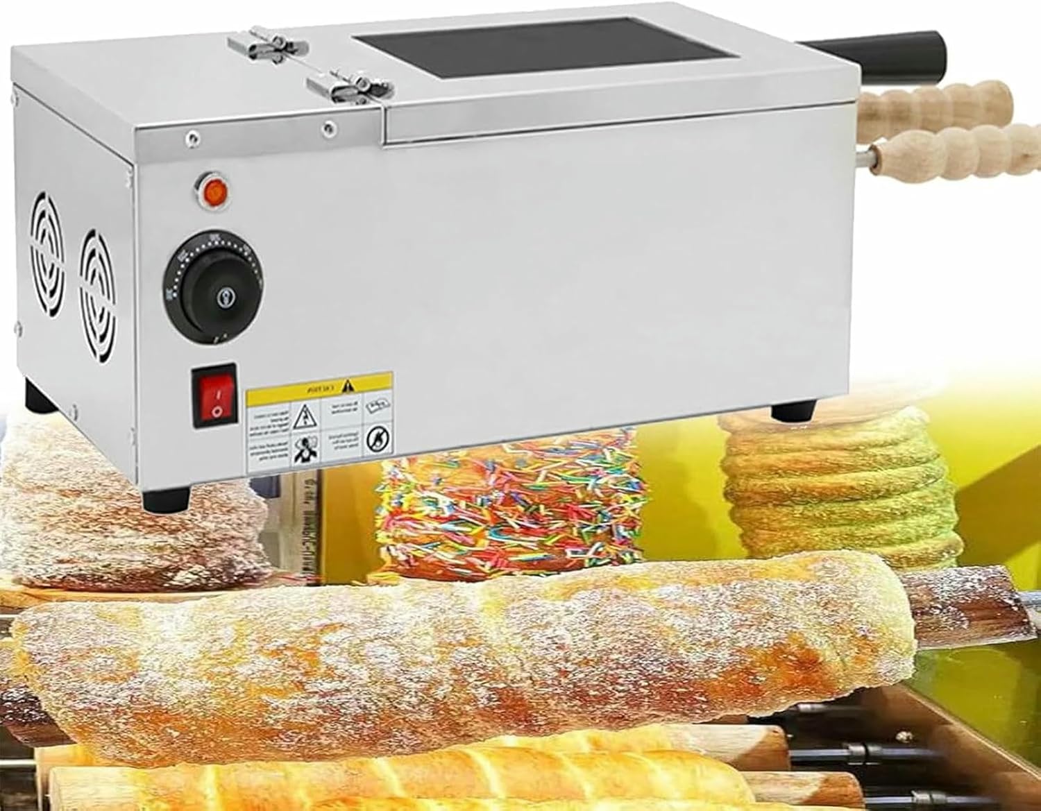 Commercial Chimney Cake Oven,Temperature Range Chimney Bread Roll Grill Maker,for Restaurant Home Kitchen Snack Bar